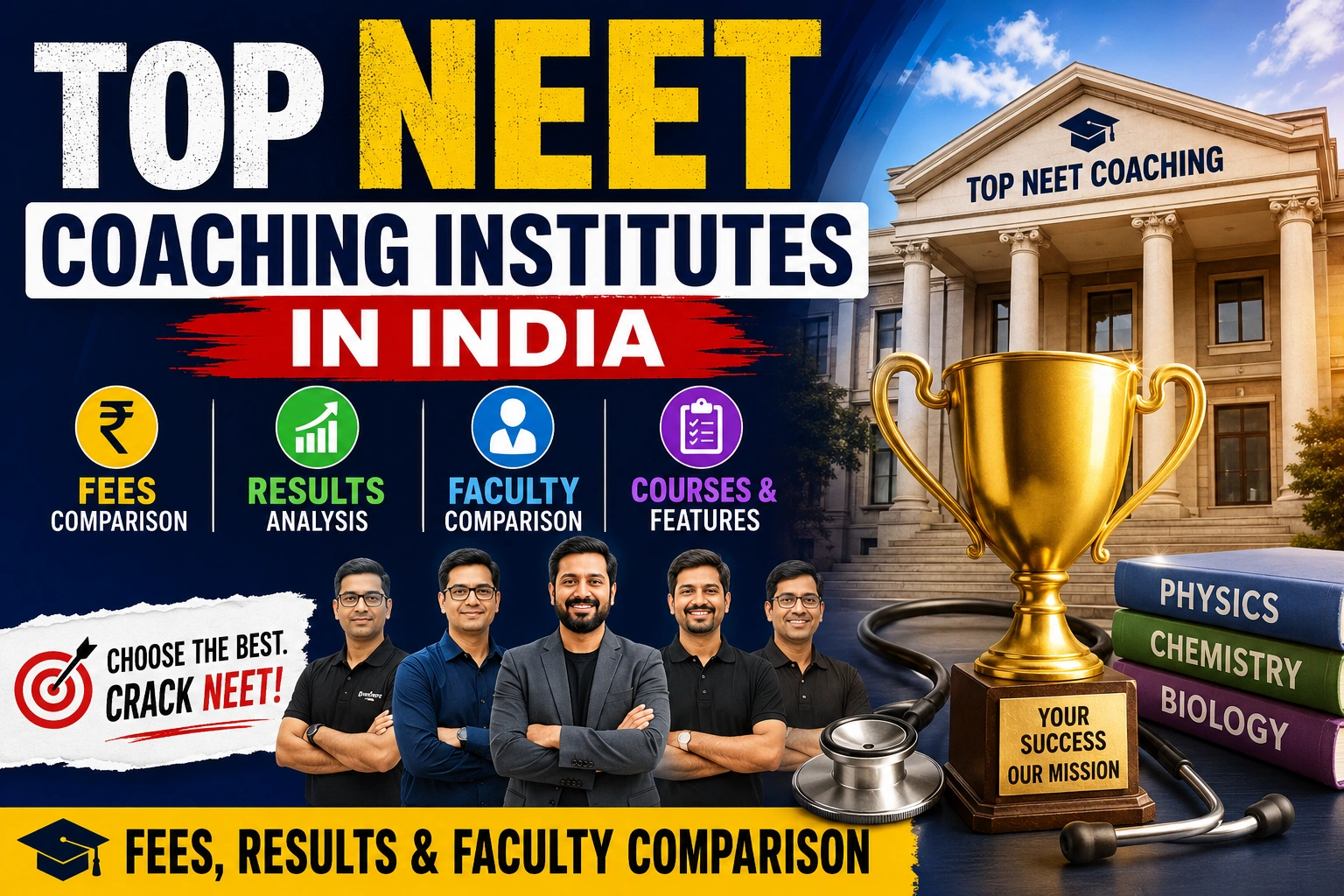 Top NEET Coaching Institutes in India: Fees, Results & Faculty Comparison – Complete Guide for Medical Aspirants